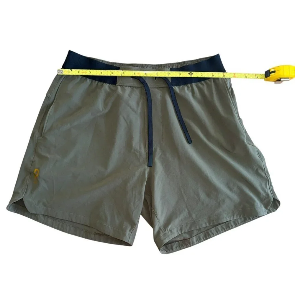 Rhône Base Training Shorts Men Medium Olive Unlined 6” Performance Athletic - Picture 4 of 5